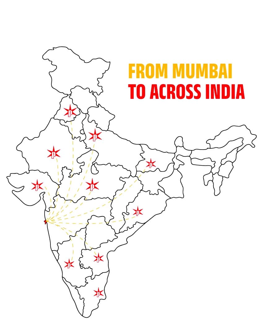 journy From Mumbai to accross india