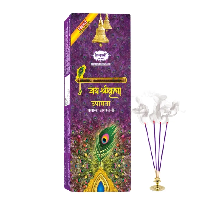 Devbhakti Jai ShriKrishna Upasana Agarbatti | 80g - Image 2