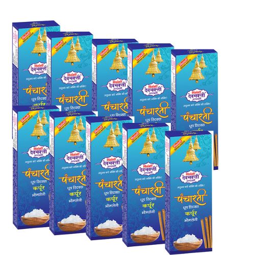 Devbhakti Pancharti Camphor Dhoop Sticks | 25gm- pack of 10